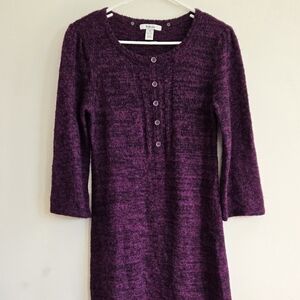 Style&Co Plum Sweater Dress Size Medium